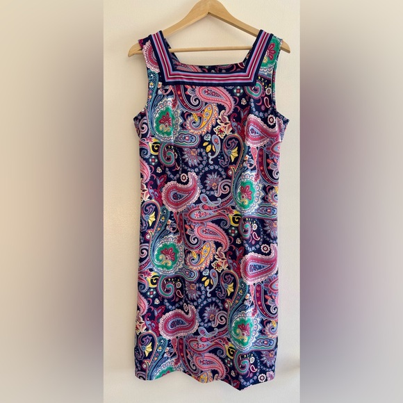 Talbots Multicolor Paisley Mini Dress - Picture 1 of 8